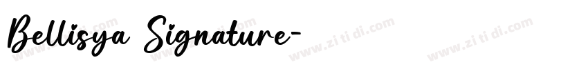 Bellisya Signature字体转换